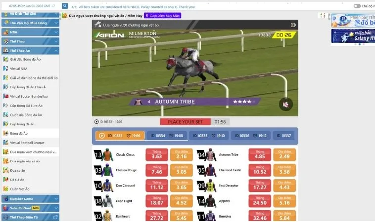 Tìm Hiểu Cá Cược Đua Ngựa TK88 Và Khám Phá Bí Quyết Chọn Kèo Hiệu Quả Nhất 2025 2 Giao diện cá cược bộ môn Đua Ngựa TK88