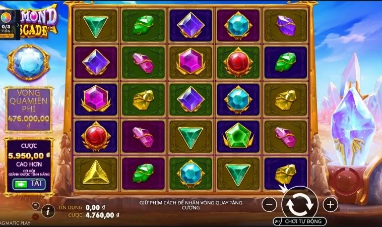 Trò chơi Nổ Hũ Kim Cương tại TK88 hấp dẫn với tỷ lệ thắng cực cao 2 Đồ họa game Nổ Hũ Kim Cương tại TK88 thiết kế bắt mắt