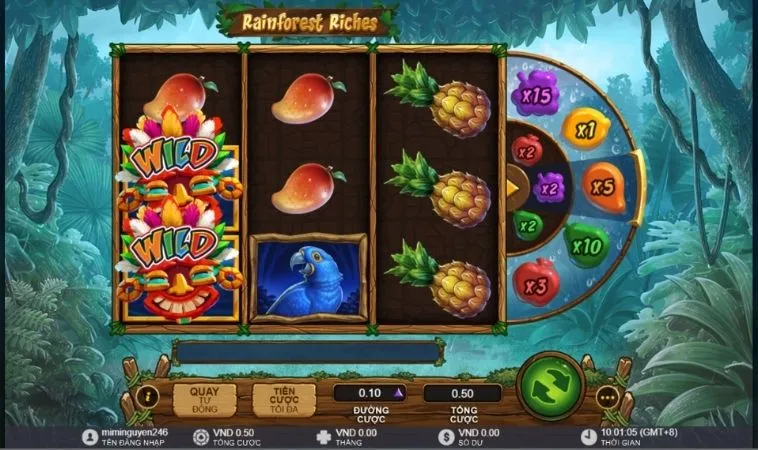 Khám Phá Trò Chơi Nổ Hũ Rừng Xanh TK88 Với Phần Thưởng Hấp Dẫn 2 Các biểu tượng trong game Nổ Hũ Rừng Xanh TK88