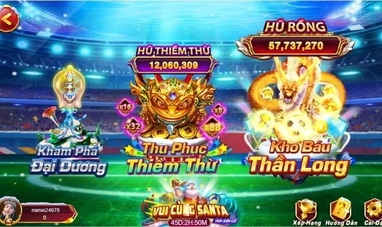 Các phòng chơi trong game Vua Bắn Cá Tại TK88